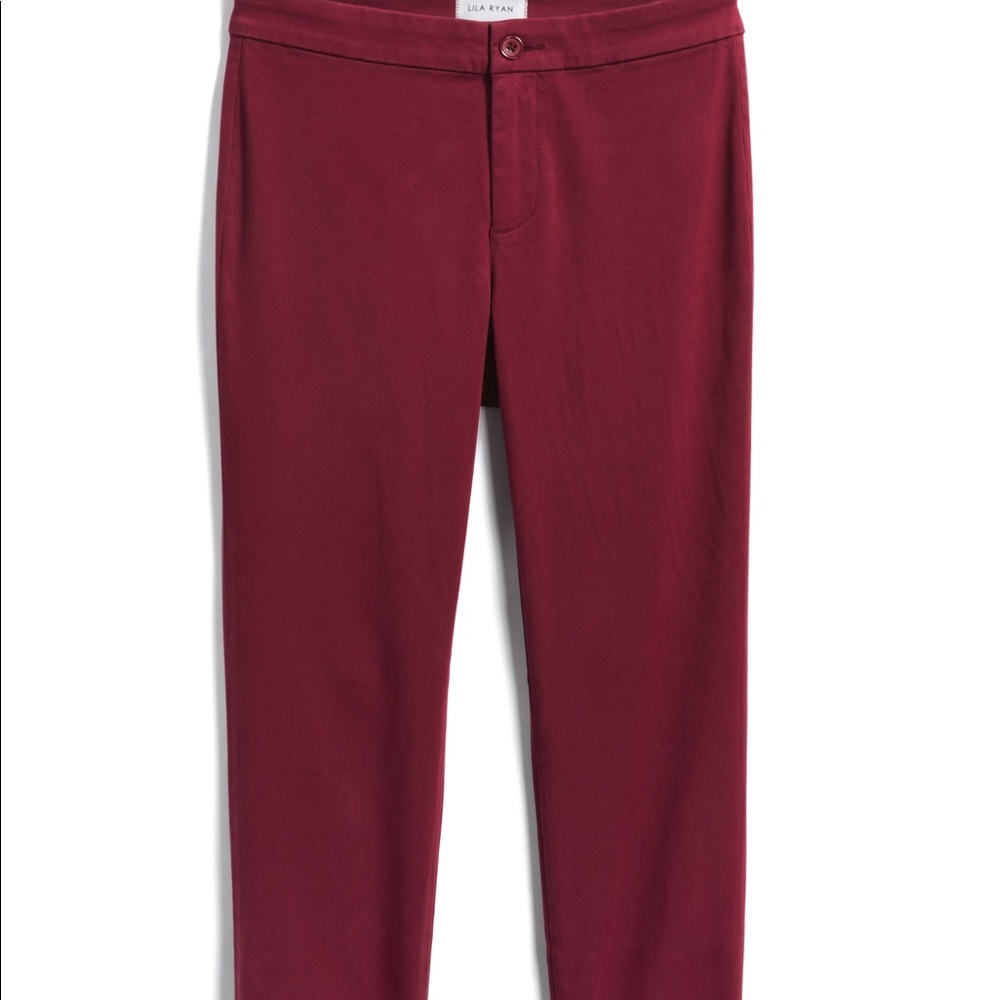 Maroon skinny pants